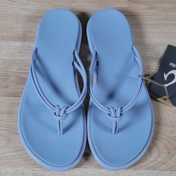 OluKai AKA Sandals Womens Size 9‎ Cloud Blue Beachwear Flip Flops 20509-3N3N - Picture 1 of 4